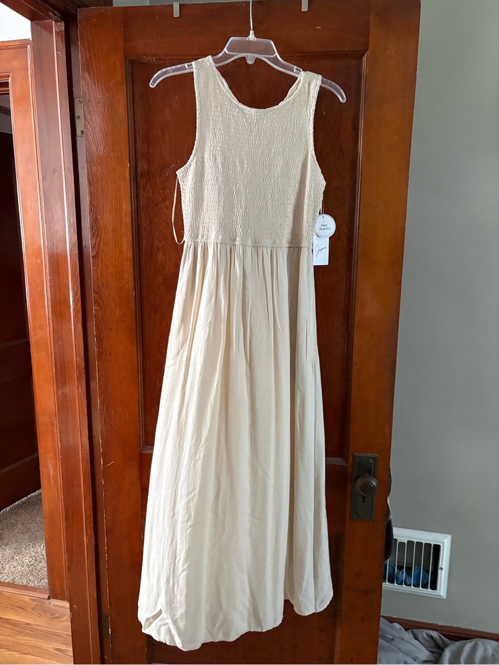 T.J.Maxx Cream Maxi Midi Dress